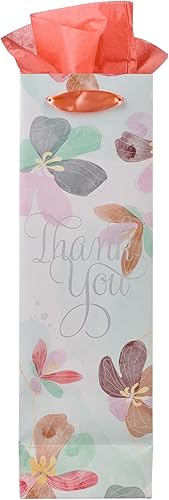 Miniatura 9 de With Love Bolsa de regalo de vino  Bolsa de papel de una sola botella con papel de seda y asas, para fiesta de cumpleaños, agradecimiento de