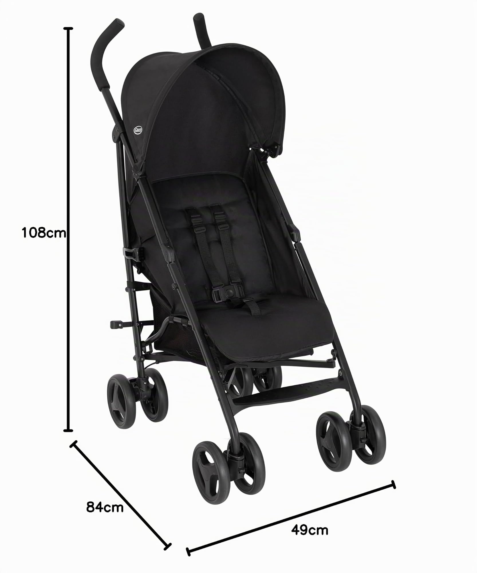 Graco - EZLite™ Silla de viaje ligera, desde el nacimiento hasta los 3 años aprox. (0-15 kg), color Midnight