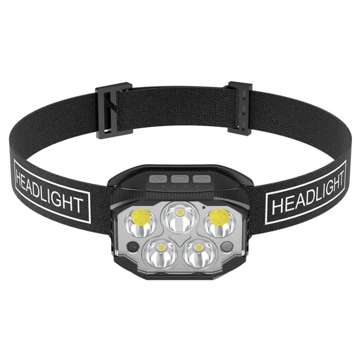 XAUCY 1200 Lumen Led Rechargeable Headlamp Motion Sensor Headlight Waterproof Head Flashlights for Outdoor Camping Fishing Head Lamp(A)