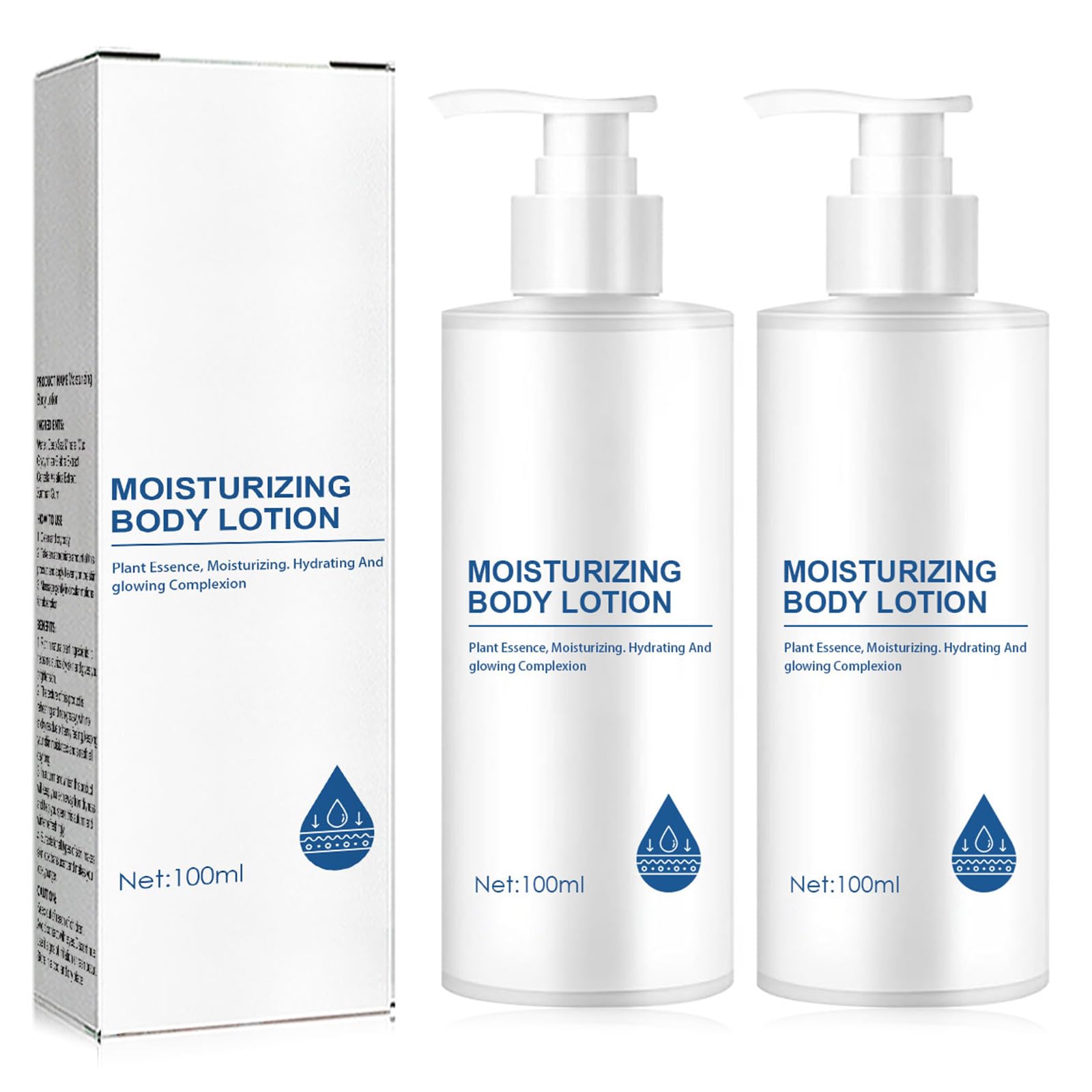 Dymeist2 Pack 100ml Body Lotion Skin lotion Lightening Body Lotion, Moisturising Lotion Milk Body Cream, Lightweight Anti-Ageing Silk Natural Lotion, Body Cream for Women and Men (02)