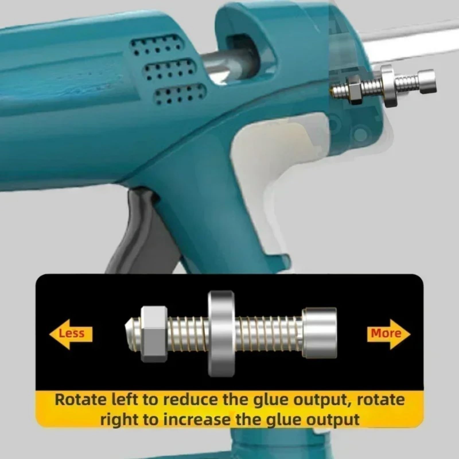 Pistola Silicona Caliente, Pistola de pegamento caliente a batería de 18 V a 21 V, sin batería, digital, temperatura ajustable, inalámbrica, for reparaciones de bricolaje para Reparaciones(Blue)