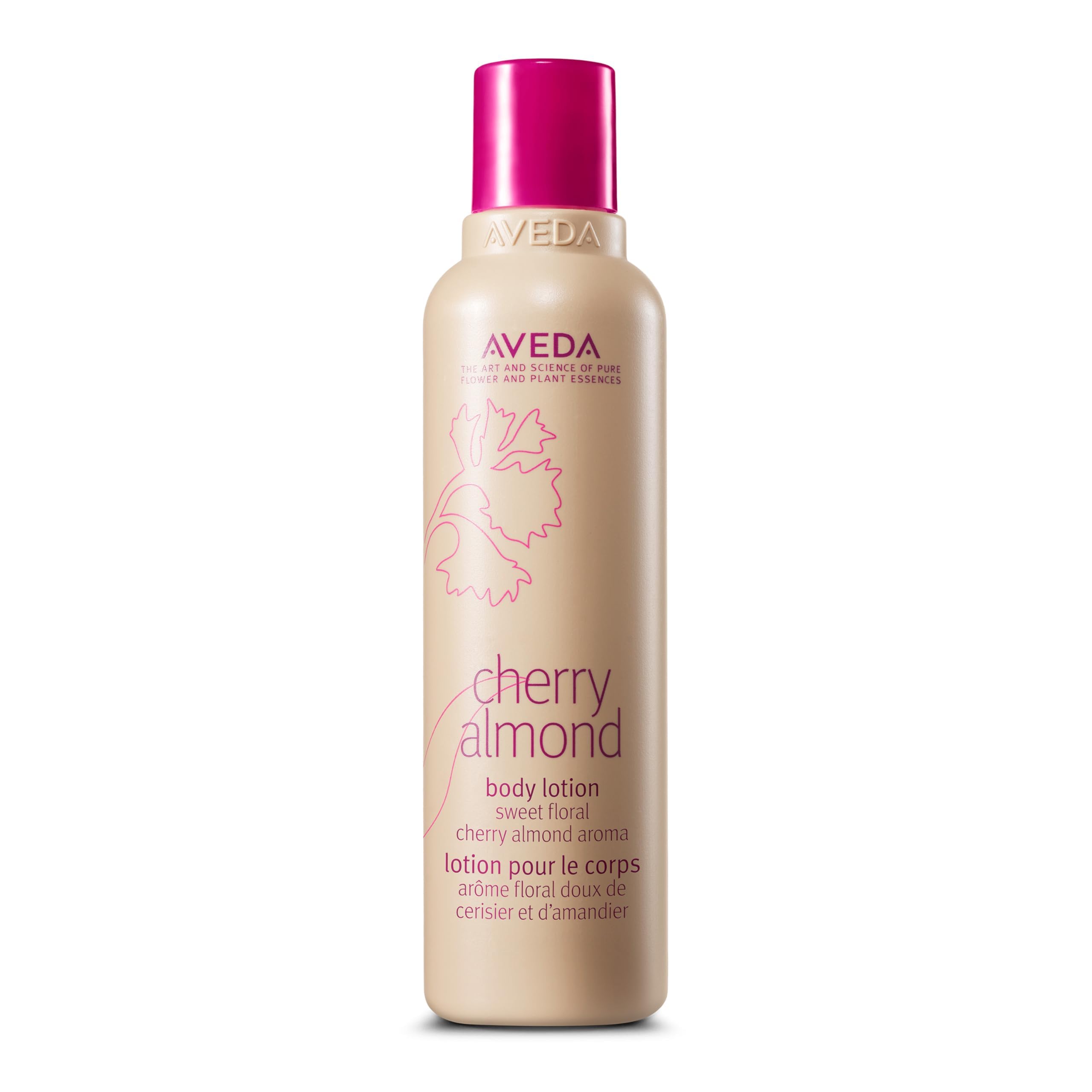 Aveda Cherry Almond Body Lotion | with Sweet Almond Oil, Cherry Blossom Extract | Sweet Floral Aroma of Tonka Bean, Certified Organic Orange, Ylang Ylang | 98% Naturally Derived*, 200ml