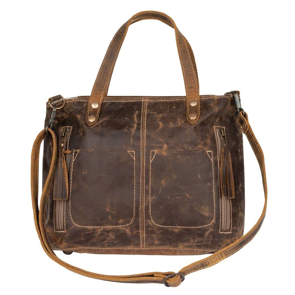 Vintage Purses for Women - Genuine Women’s Leather Bags with a Classic Weathered Look, Real Brown Leather Purse