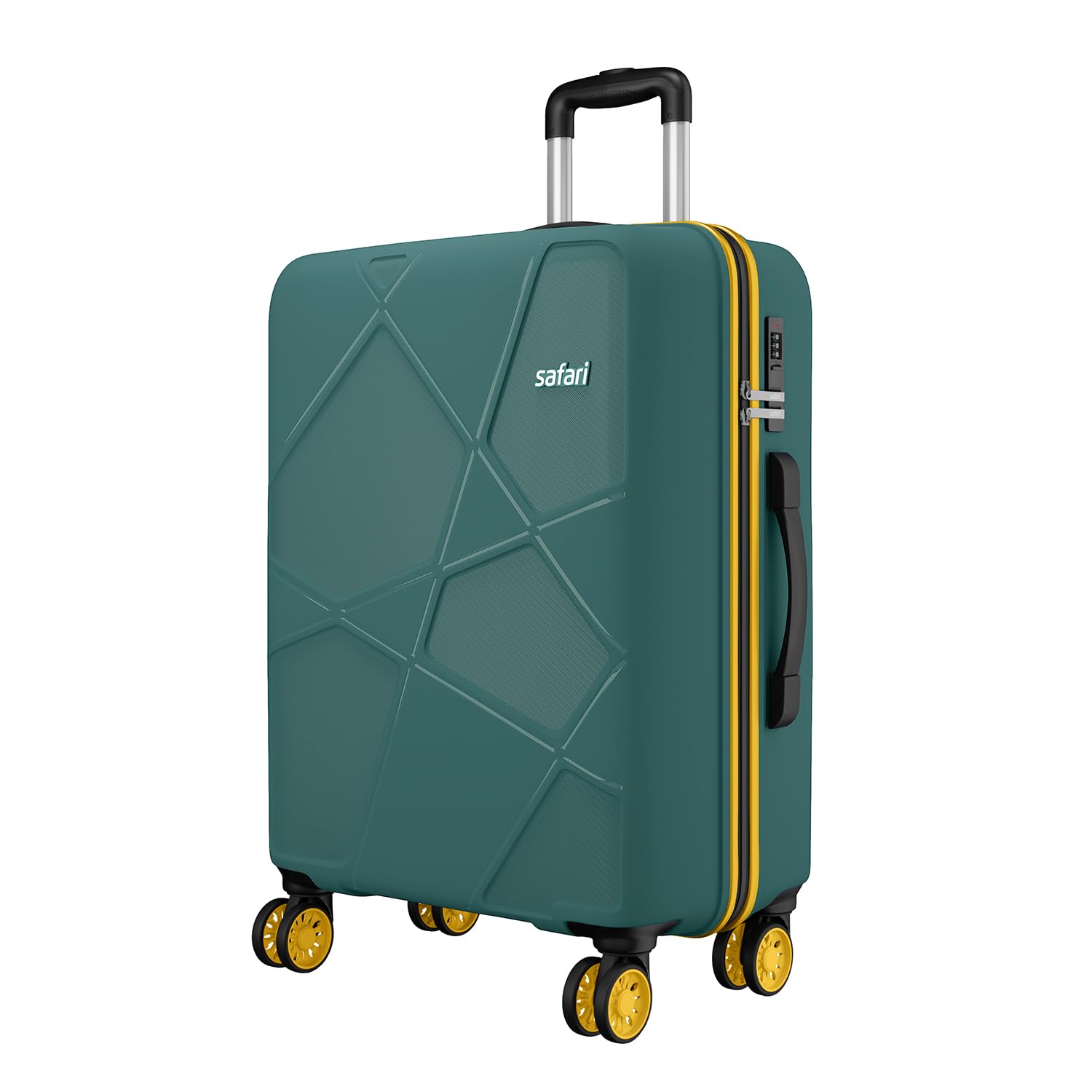 safari Pentagon Neo 8 Wheels 75Cm Large Checkin Trolley Bag Hard Case Polypropylene, 360 Degree Wheeling Luggage, Travel Bag, Suitcase for Travel, Trolley Bags for Travel, Sage Green-picture-12
