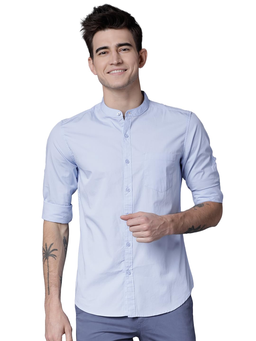 highlander Men's Slim Fit Full Sleeves Shirt | Contemporary & Refined | Subtle Hue with a Sharp Fit-picture-24