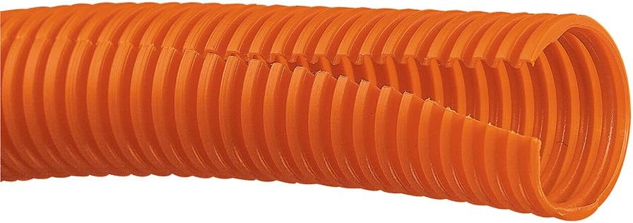 Panduit CLT75F-C3 Corrugated Loom Tubing with Slit, Orange (100-Foot)