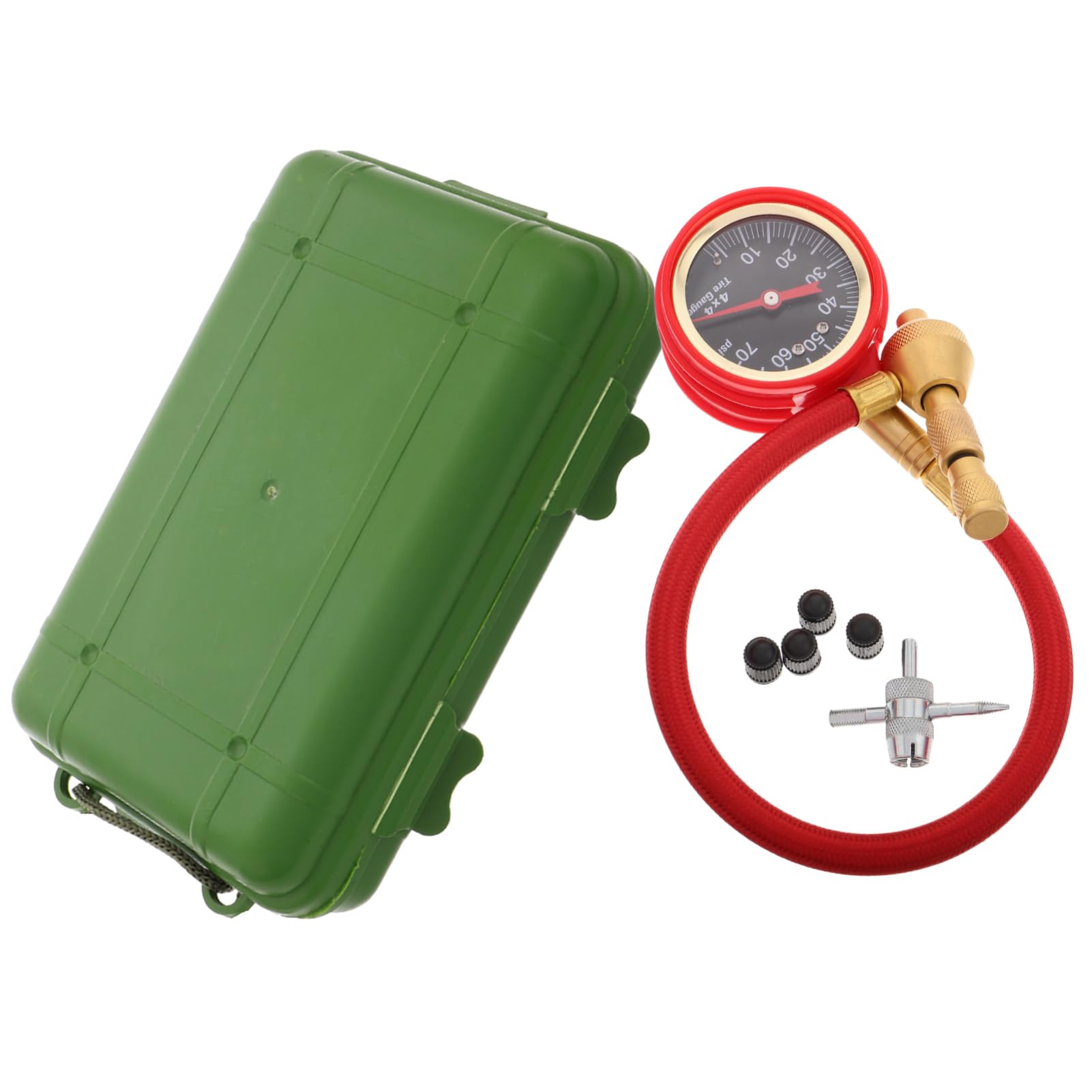 SOLUSTRE 1Set Car Modification Pressure Gauge Accurate Tire Pressure for Automotive Use Precision Pointer Design for Safe Driving and Versatile Offroad Accessory Box Packaging