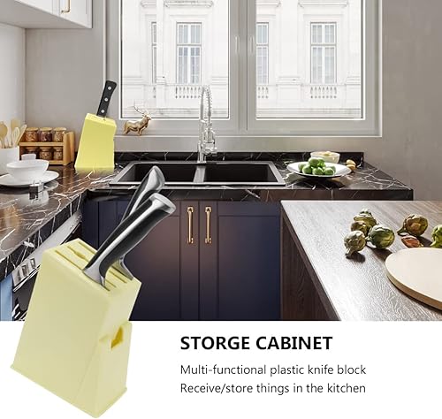 Miniatura 17 de Bloque de cuchillos de cocina de plástico soporte para cuchillos organizador de almacenamiento de cuchillos de cocina cuchillo de tijera juego