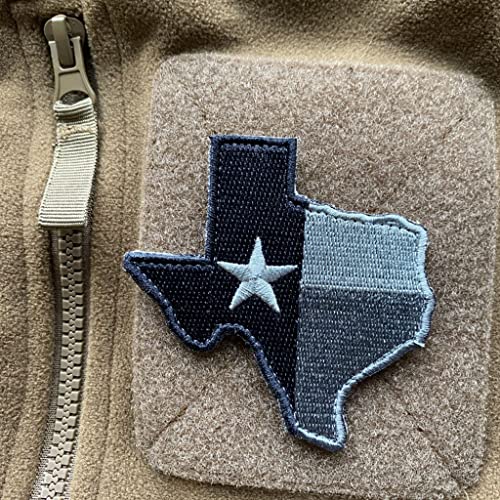 Die-Cut Tactical Texas Patch - Silver/ACU