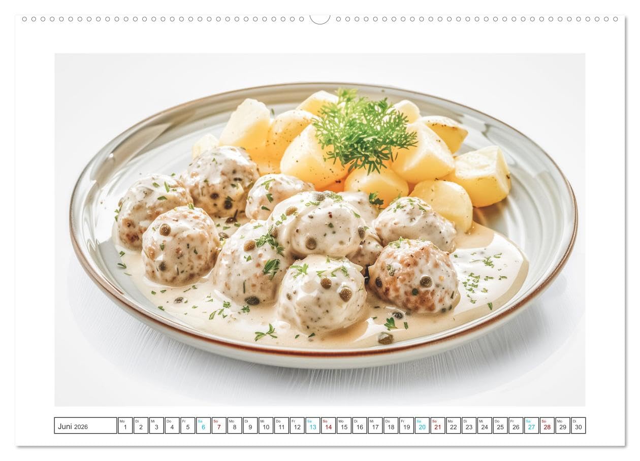 Hackfleisch-Küche (Wandkalender 2026 DIN A2 quer), CALVENDO Monatskalender: Entdecken Sie die kulinarische Vielfalt von Hackfleisch mit unserem Hackfleisch-Küche Kalender. (CALVENDO Lifestyle)