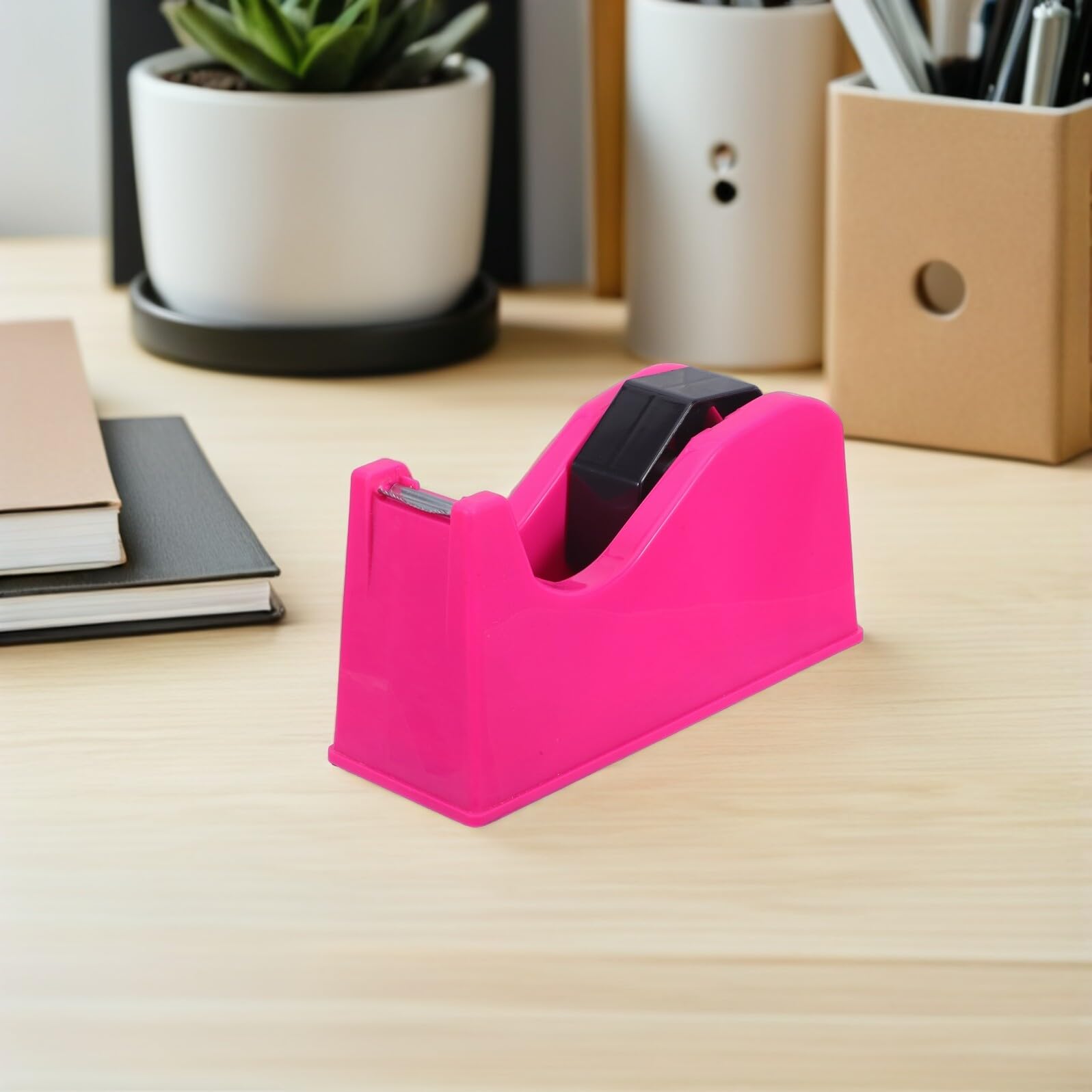 BETOOKY 2 Pezzi Dispenser Ricaricabile Nastro Adesivo da Tavolo per con Base Antiscivolo, Compatibile con Pezzi Piccoli e Grandi per Scolastico e Creativo