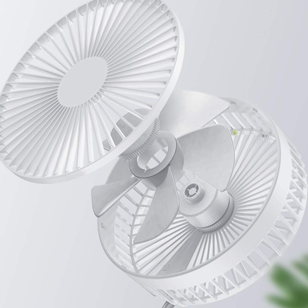 Ventilatore da tavolo telescopico pieghevole da 7200 mAh, con telecomando e temporizzazione, 4 velocità, ricaricabile, USB, per casa e campeggio all'aperto