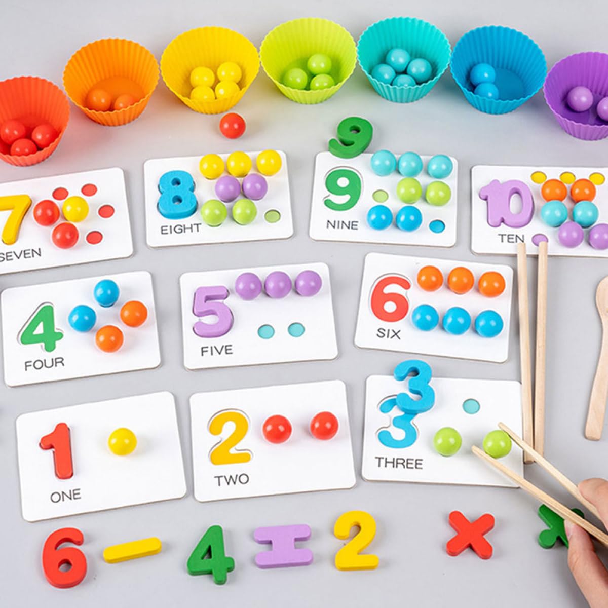Set De 2 Pinzas De Madera Montessori – Herramienta Educativa Para Motricidad Fina, Agarre Y Concentración, Bordes Suaves, 18 Cm