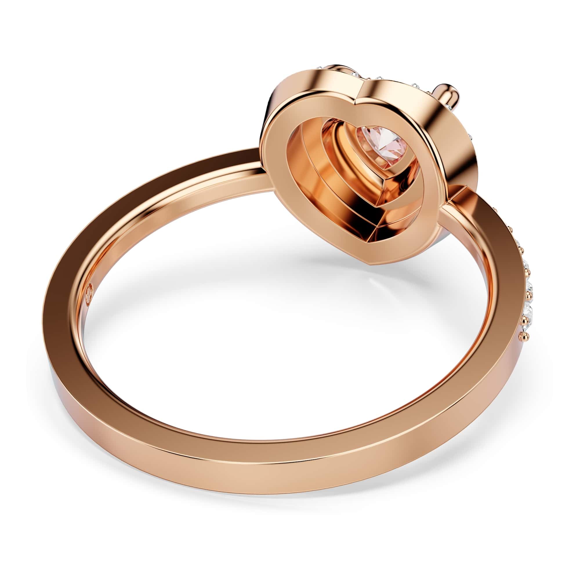 Swarovski One Collezione Anello con motivo, Taglio a cuore, Pavé, Cuore, Rosa, Finitura in metallo misto