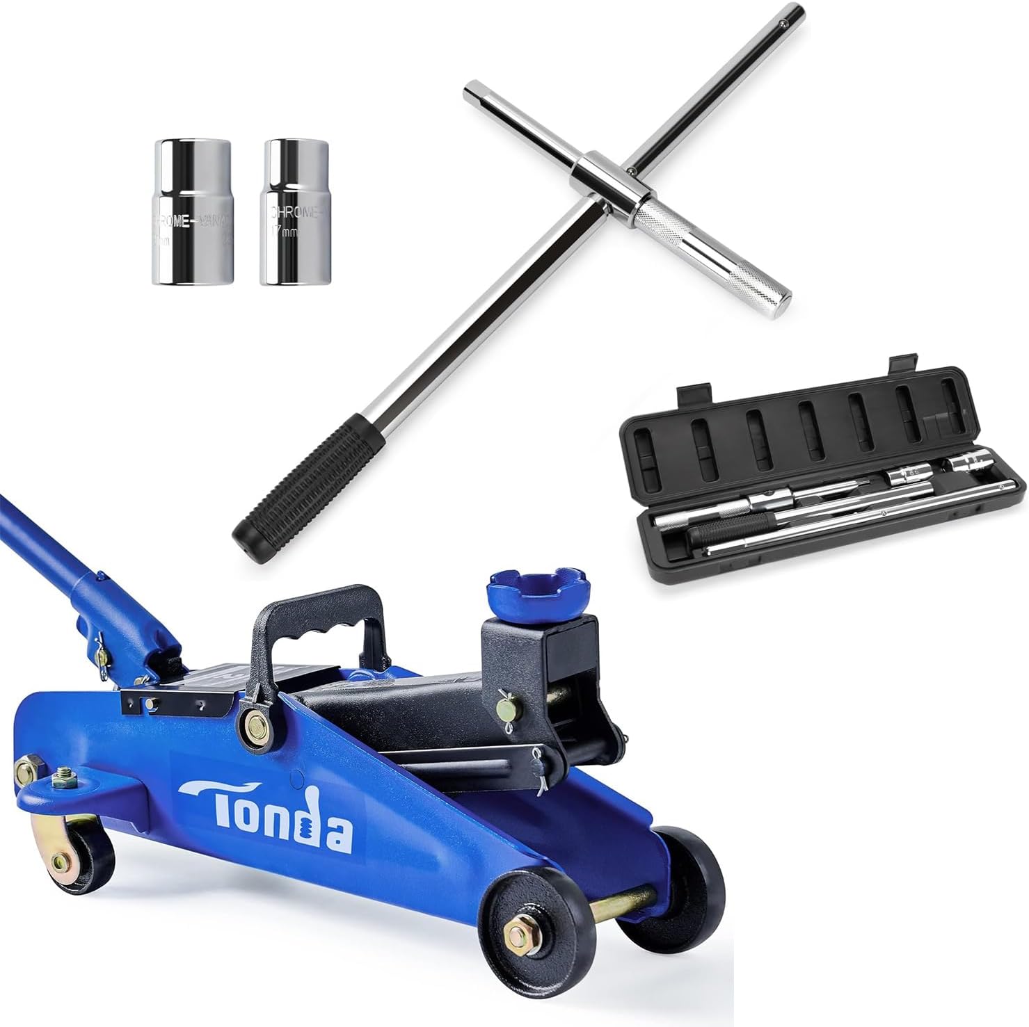 TONDA Floor Jack, 1.5 Ton and Extended Lug Wrench