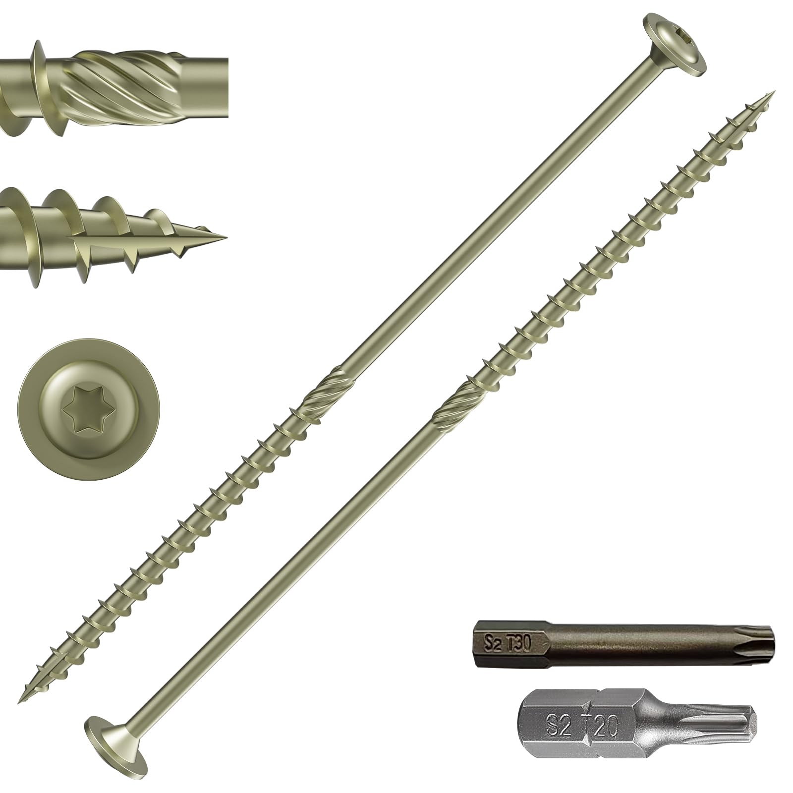 Wensilon Lag Screws - 91PCS Structural Screws -8 Wensilon Lag Screws - 91PCS Structural Screws -8