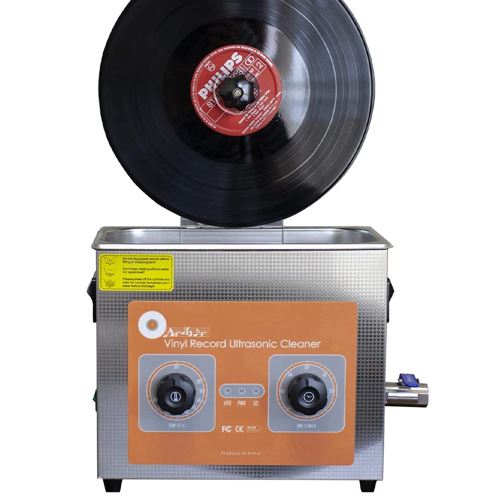 Macchina per la pulizia dei dischi in vinile, capacità 4 litri con timer di riscaldamento, rondella LP professionale da 140 W per album in vinile da 30,5 cm, pulizia e manutenzione efficaci