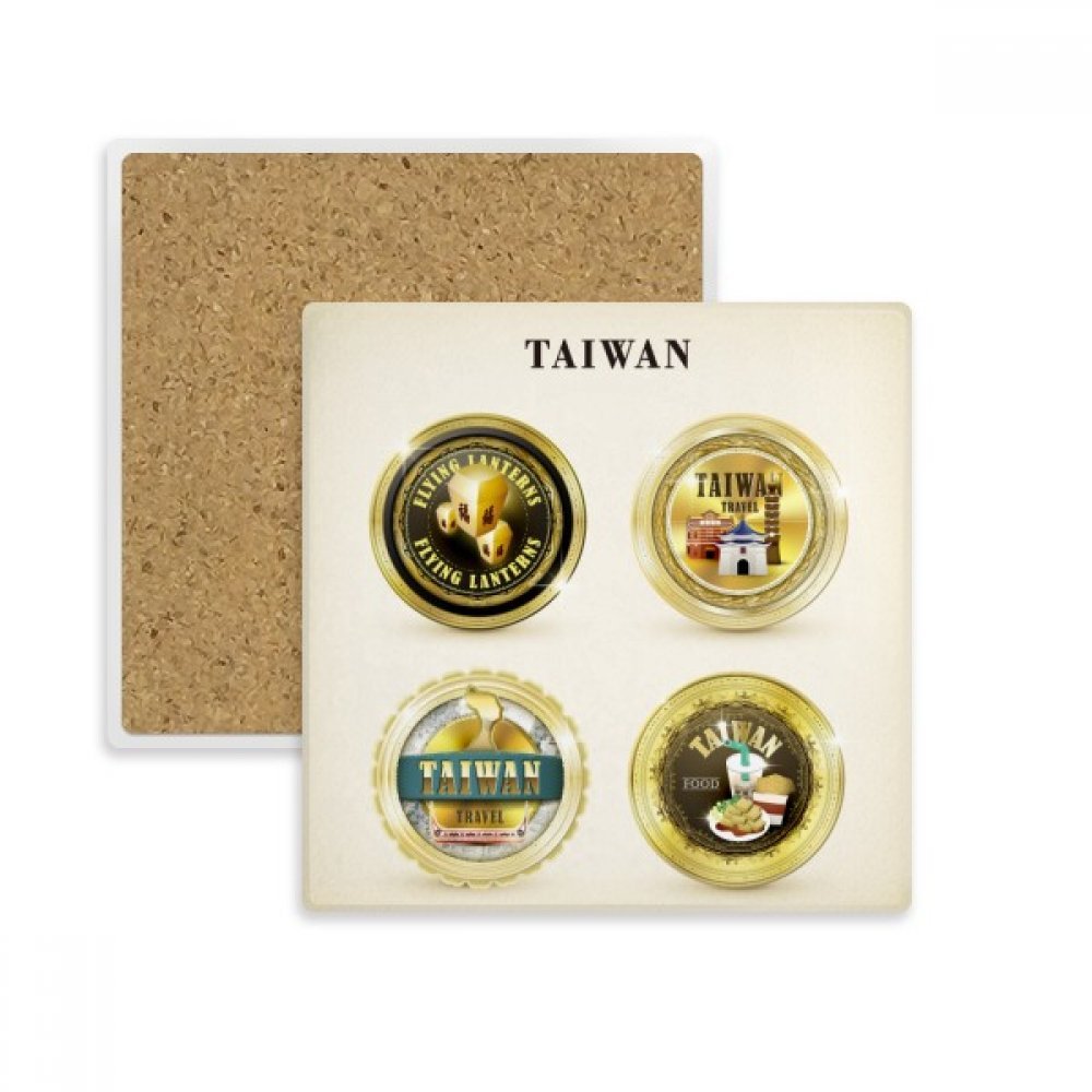Dessous de verre Taiwan cadeau absorbant de boissons multicolor original