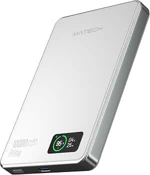 Amazon | MATECH Qi2 モバイルバッテリー マグセーフ 超薄型 小型 軽量