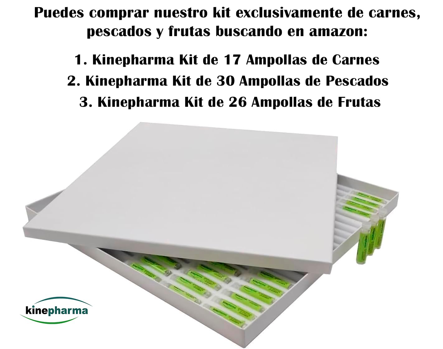 Kit de Intolerancias Alimentarias para el Testaje Kinesiologico a Personas Intolerantes | Set 126 Ampollas con Carnes, Pescados, Frutas, Verduras, Bebidas (Ver Alimentos en las Imagenes)