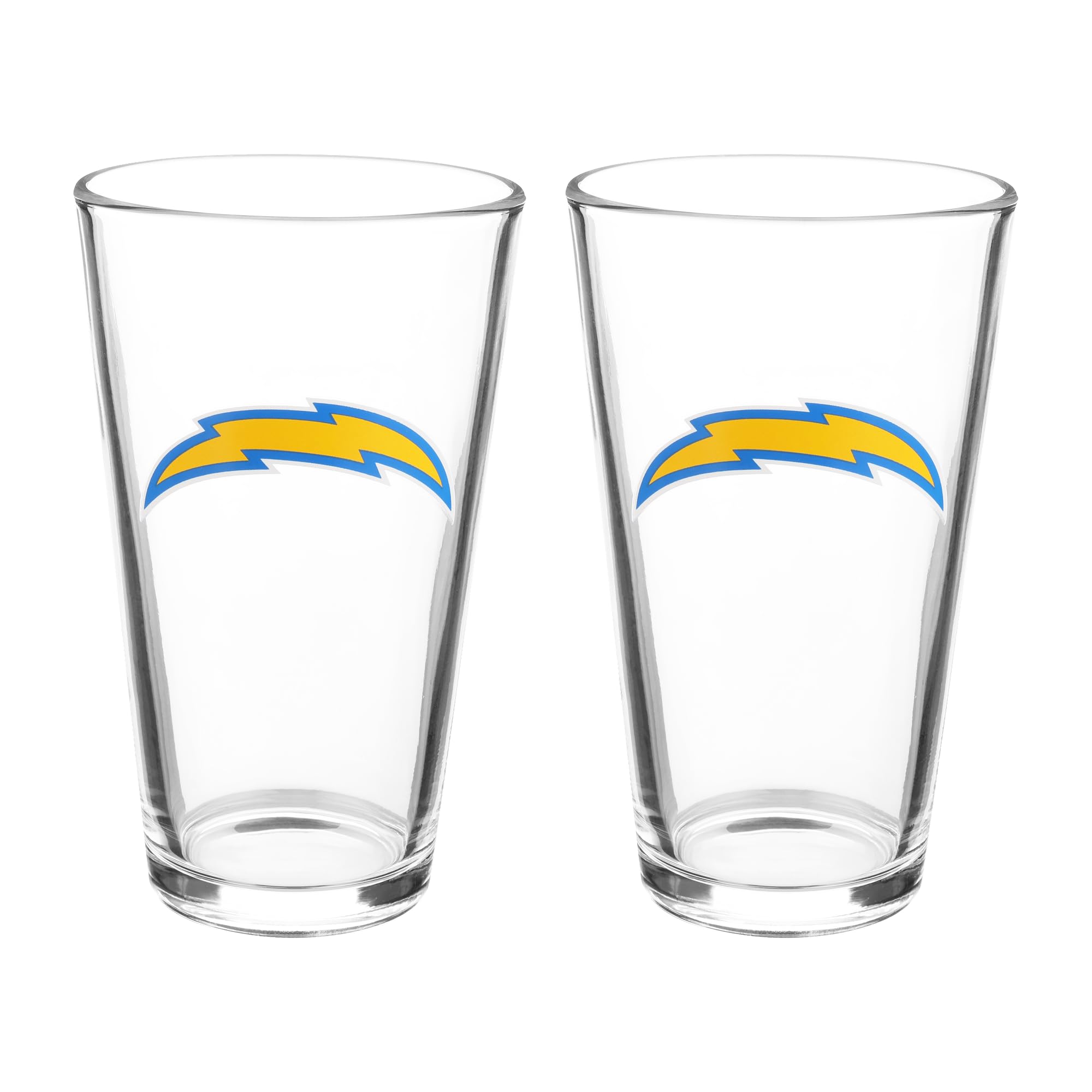 The Memory Company Officially Licensed 2-Pack Glass Beer Pint, Los Angeles Chargers
