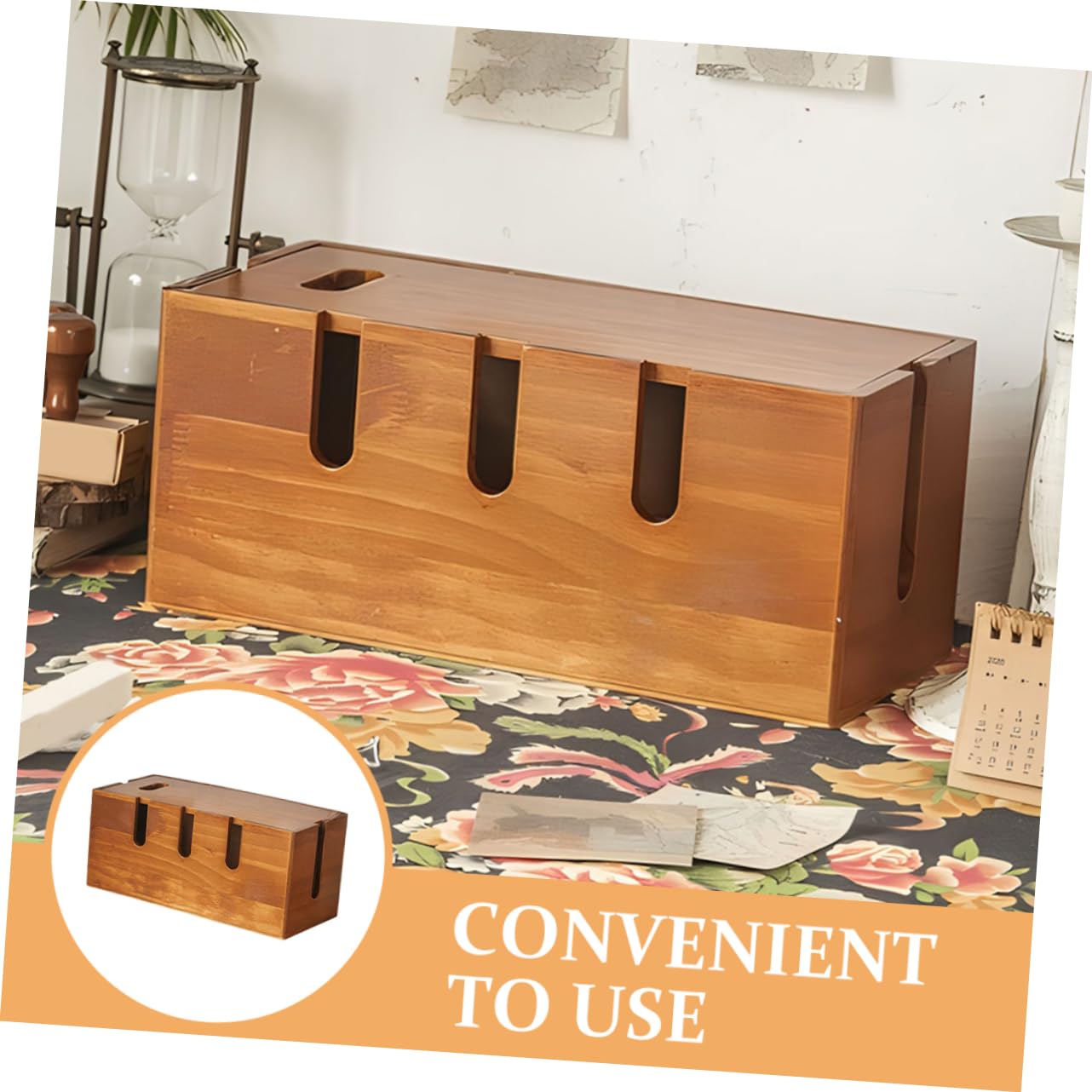Kabelmanagementbox für Schreibtisch und Kabelordnung | Homeoffice und Büro, Robuste Bauweise, Desktop Organisation mit Sauberer Leitungsführung