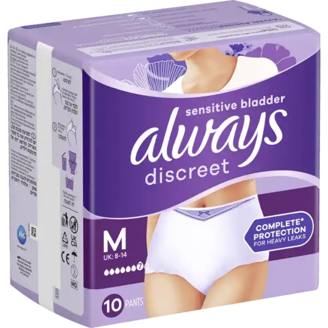 Discreet Inkontinenz Pants Plus M Binden Pads Damenbinden 10 STÜCK x 5 Packungen