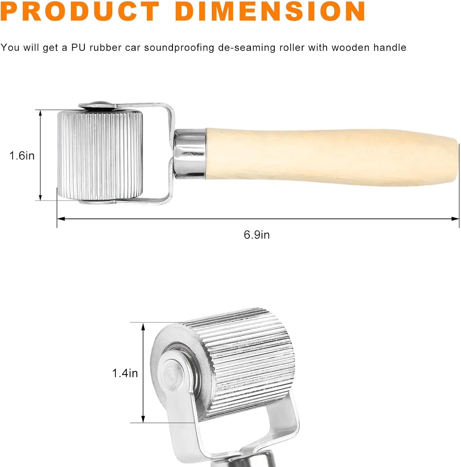Car Sound Deadening Roller, 40mm Auto Soundproofing Mat Rolling Wheel Metal Installation Tool, Sound Insulation Roller Noise Deadener Application Tool for Car Truck SUV