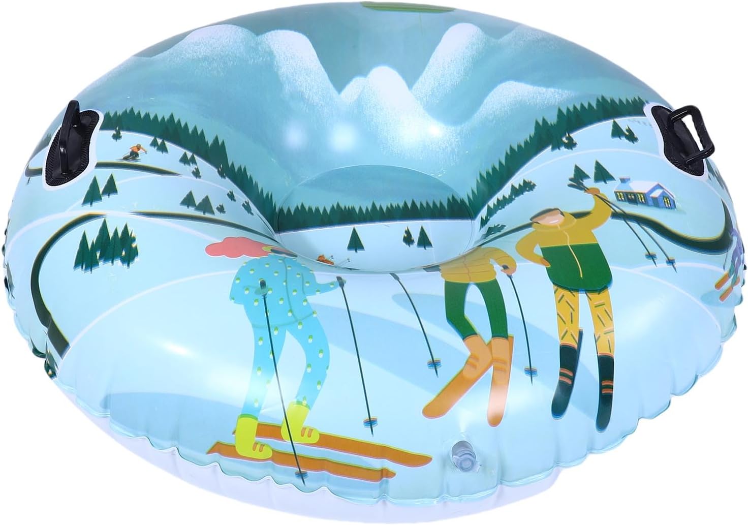 Changor 41.3 Inch Cold Proof Snow Tube Inflatable Sledding Toy for Winter Outdoor Activities PVC Snow Sled for Kids and Adults