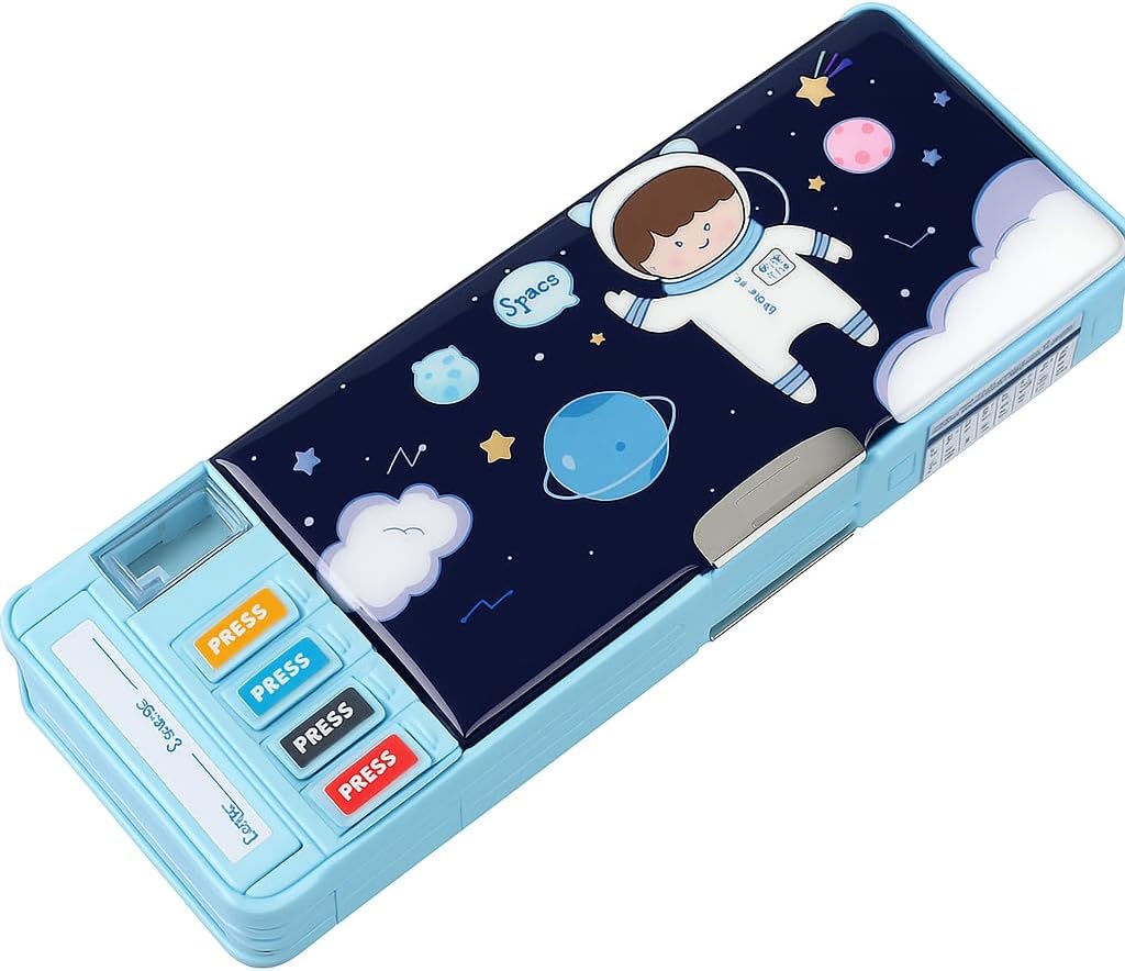 Sanghariyat® Space Compass Box Multifunctional Pencil Box for Kids Magnetic Compass Box Space Theme Return Gifts for Boys & Girls (Space Compass Box) (Multicolor)(Accessories Not Included), Multi