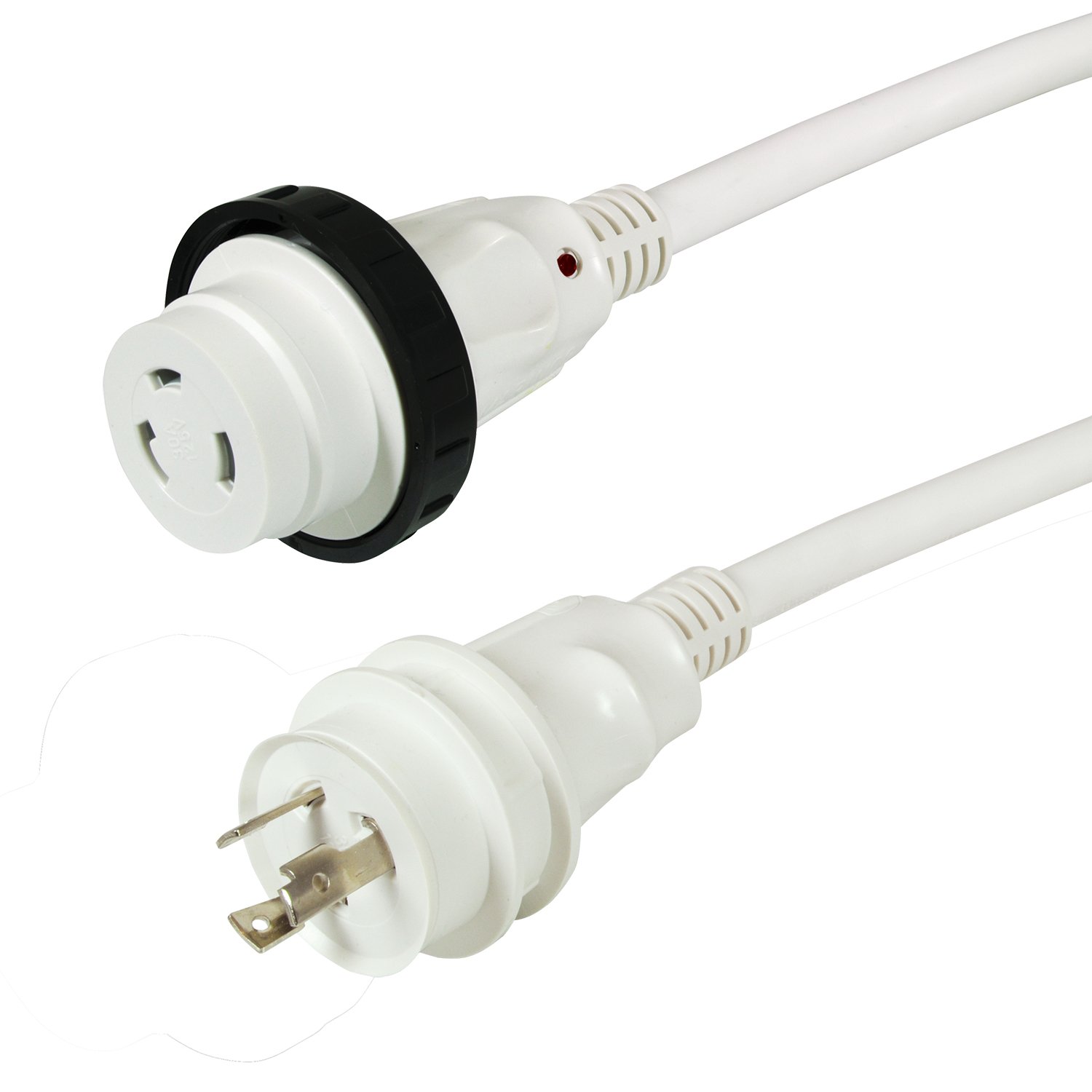STARBOARD8′3′′x30′′ Marinco Cordset, 30A 125V, 50', White, 199120, Shore Power