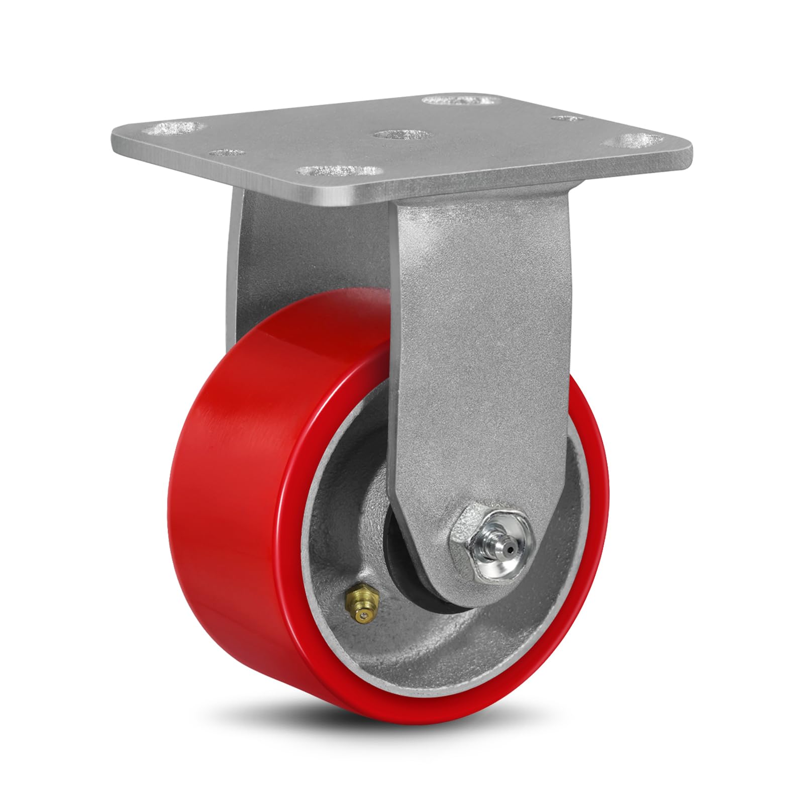 Heavy Duty Plate Casters - 4 Wheels, Brake & Swivel -8