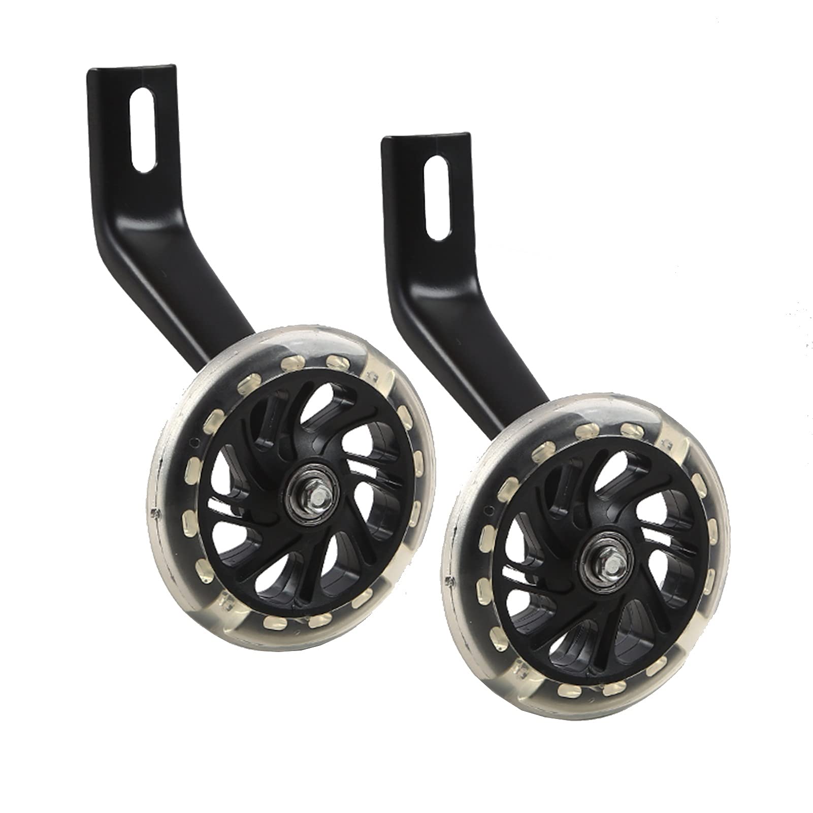 Axdwfd Kids Bike Bicycle Training Flash Wheels, Children's Bike Stabilizers Support Wheels Bike Steel Frame for 12 14 16 18 20 Inch,1 Pair Bicycle