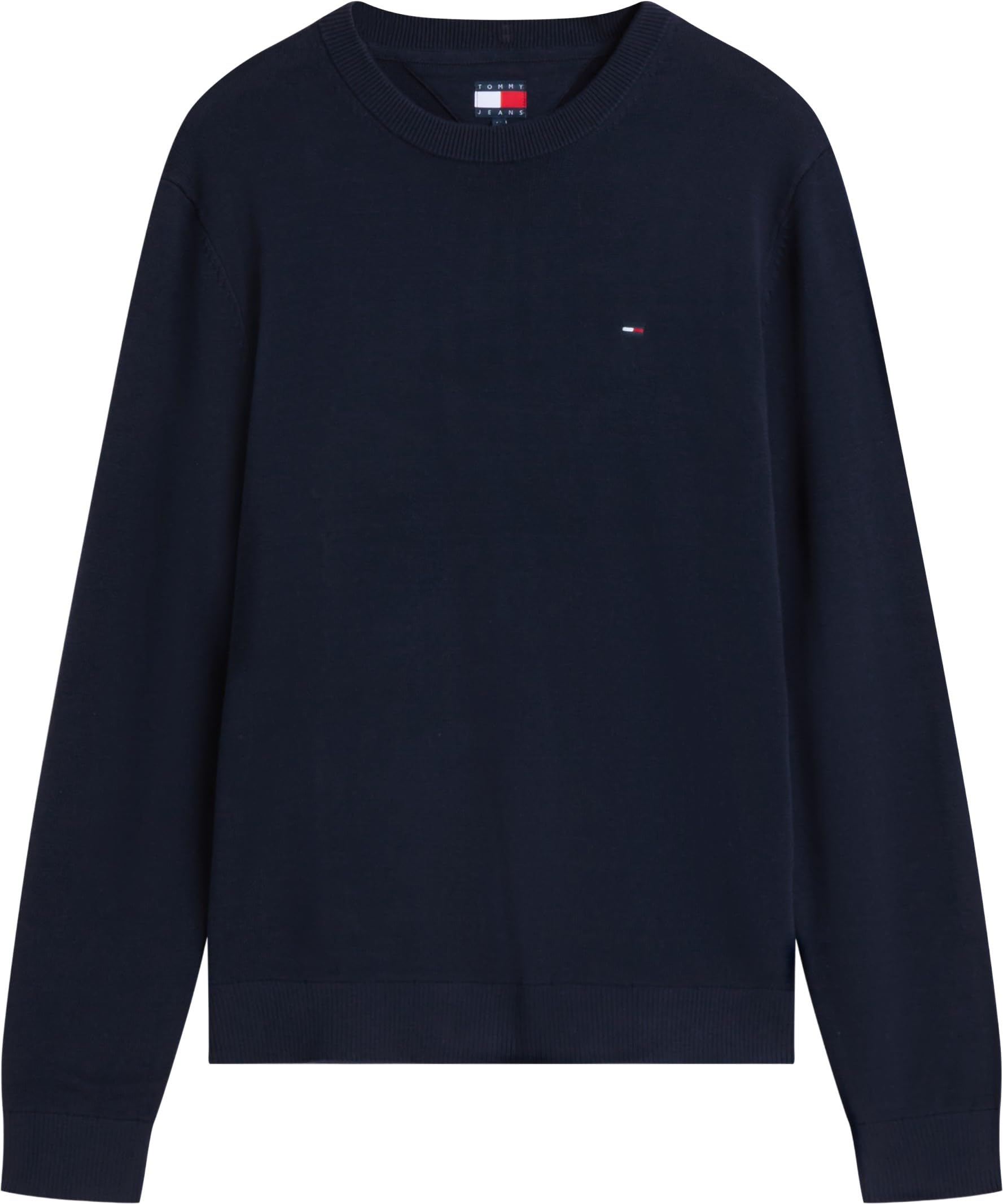 Tommy Jeans Męski sweter TJM Slim Ess Light Ext DM0DM22853 Sweter, niebieski (Dark Night Navy), L