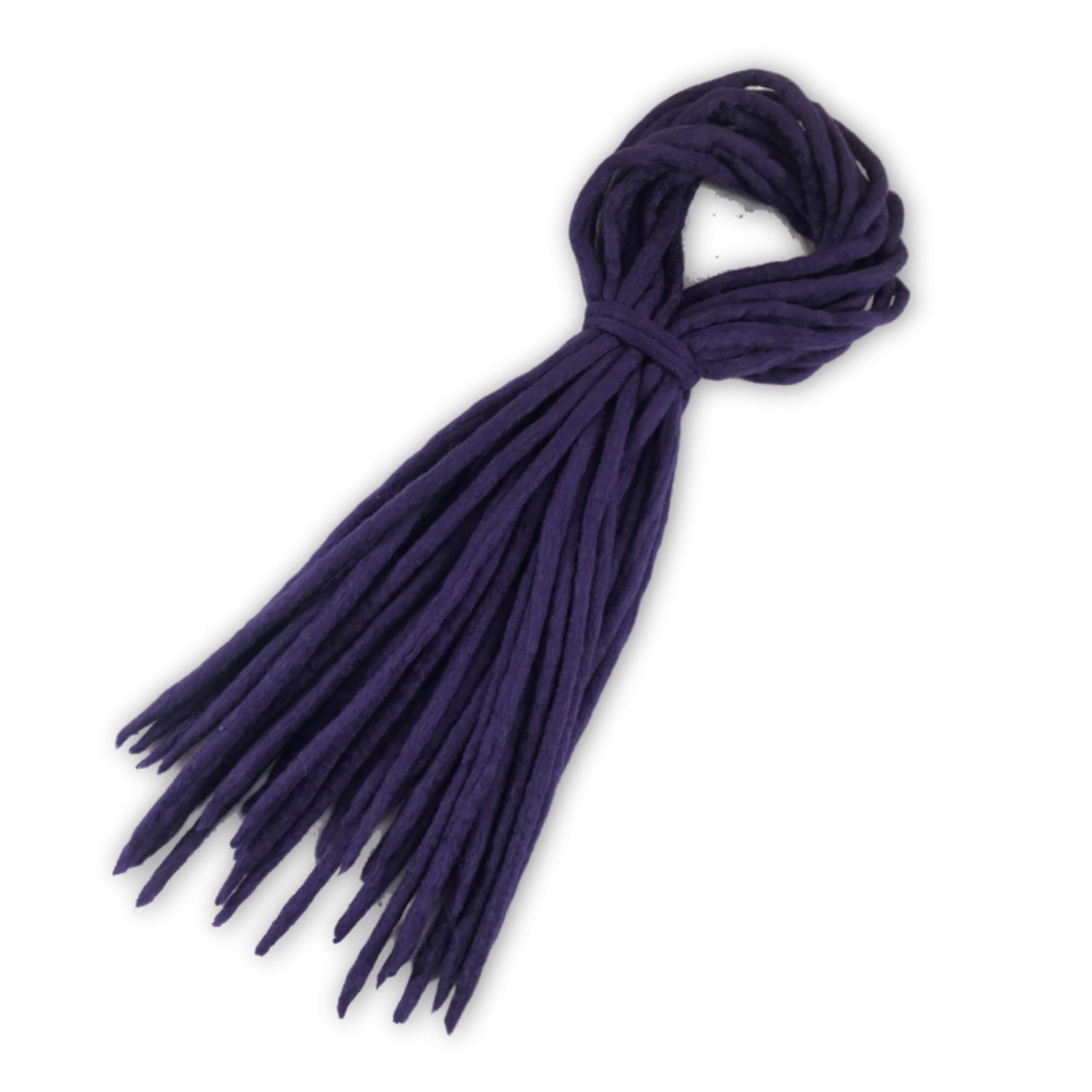 Purple Dreadlocks - Handmade Wool Double Ended Dreads - Dreadlock Extensions, 19 inches