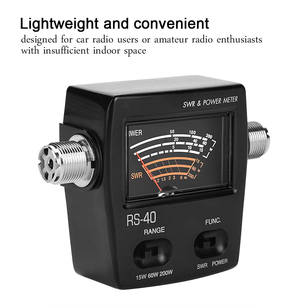 SWR/Misuratore di potenza, 200W Mini segmento UV VHF UHF ad onda stazionaria e misuratore di potenza, misuratore di onde stazionarie per radio bidirezionale Radio bidirezionale