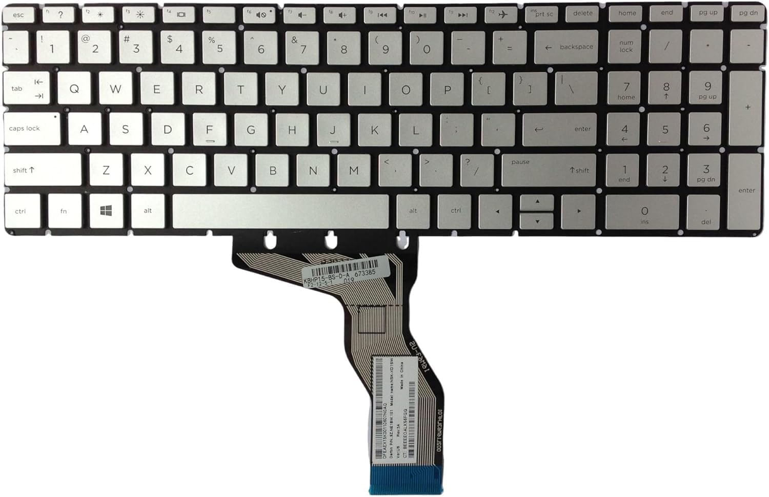 wangpeng® New Silver US Laptop Keyboard for HP 15-dy1062nr 15-dy2046nr 15-dy1073nr 15-dy2024nr Laptop Keyboard