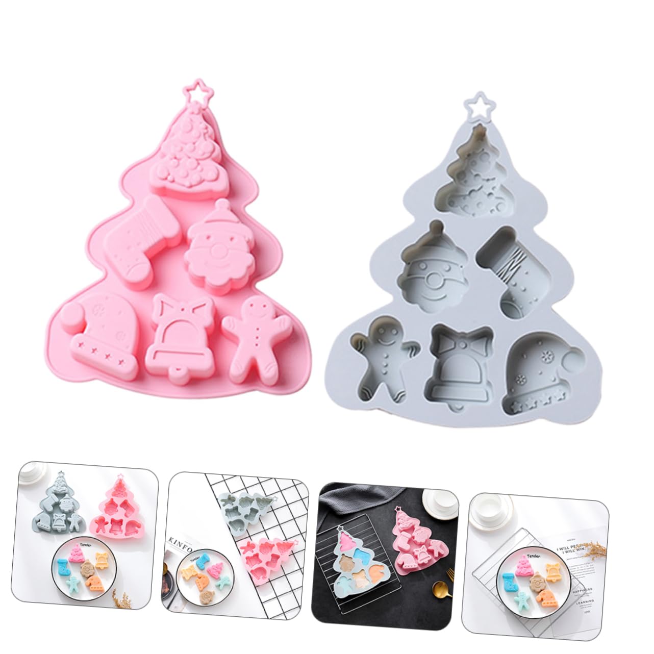 MAGICLULU 6stücke Weihnachtsbaum Kuchenform Mit Löchern Kreative Backform Für -kuchen Für Weihnachtsfeiern Familienfeiern Und Festliche Anlässe