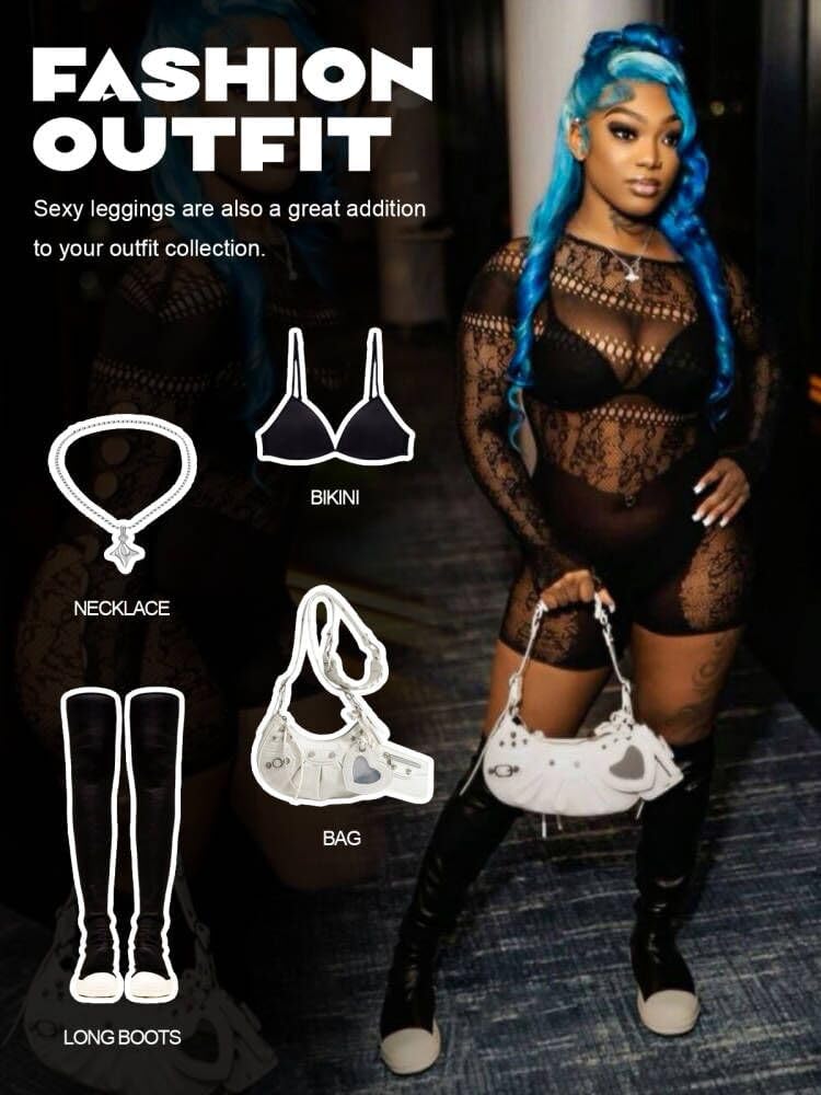 Buitifo Woman Lingerie Bodysuit Fishnet Bodystocking Sexy Jumpsuit Romper - Image 3