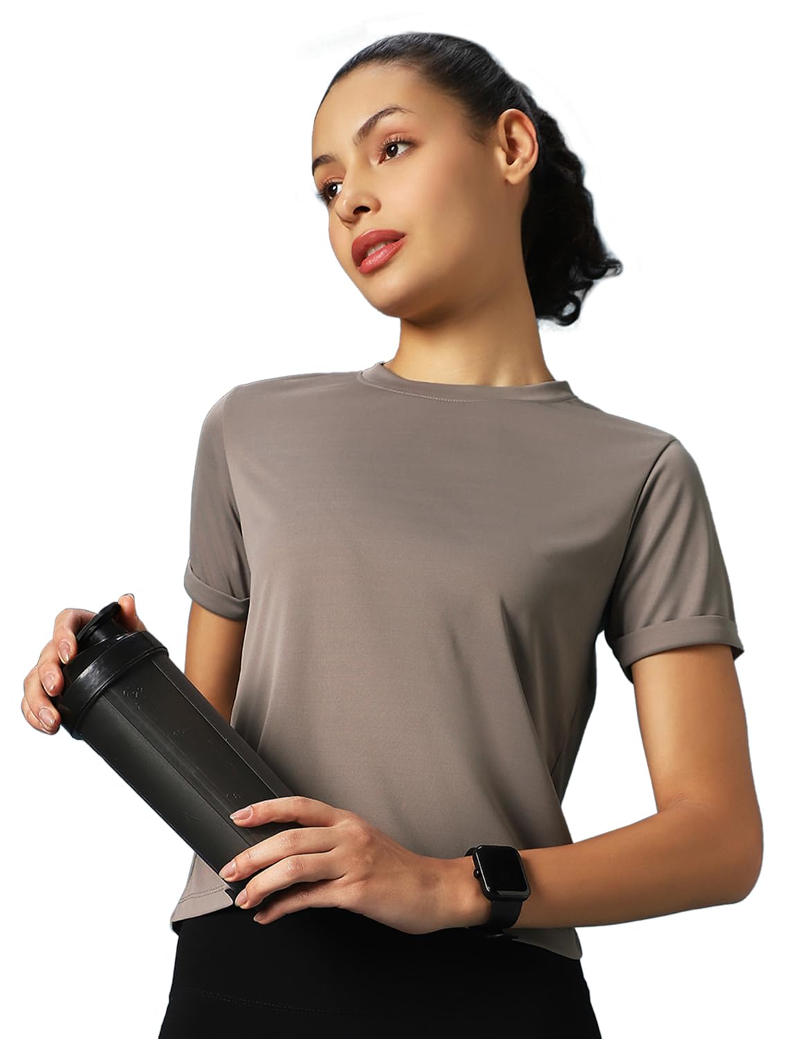 pump'd Women's Crop Top - Regular fit T-Shirt | Half Sleeve | Activewear for Workout, Casual Wear & Everyday-picture-11