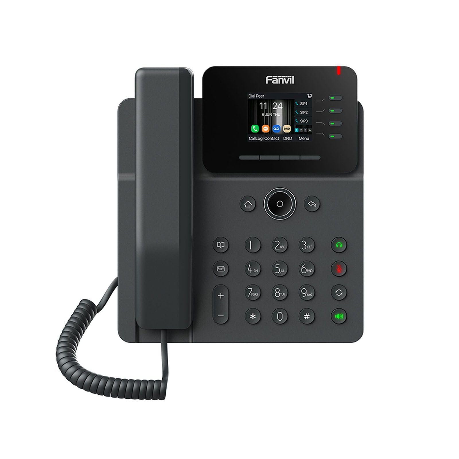 Fanvil V61G Prime Business Phone Schermo a colori ad alta definizione da 2,4 pollici (320 x 240), supporta 4 linee SIP e consente una conferenza audio a 6 vie