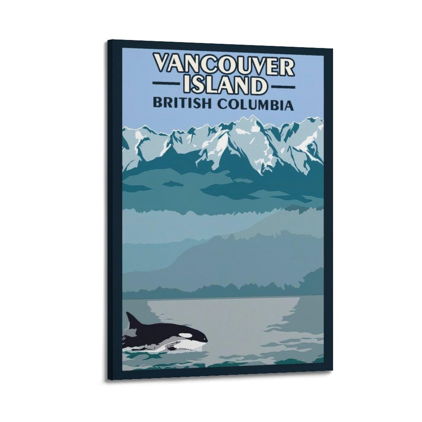 DLJGDS Vintage Travel Poster Vancouver Island Decorative Painting Canvas Wall Posters And Modern Family Bedroom Decor 12x18inch(30x45cm)