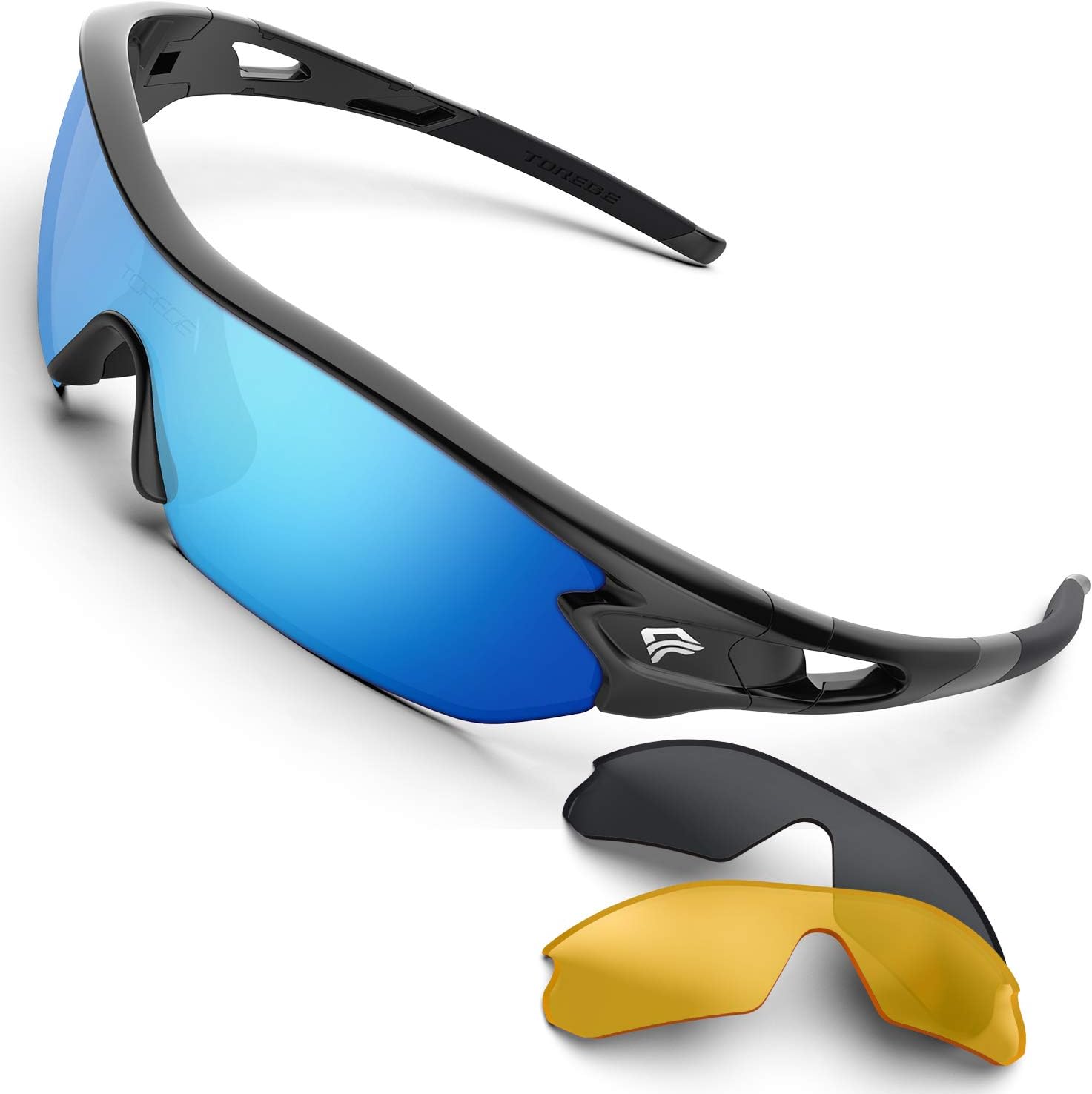 TOREGE Polarized Sports Sunglasses for Men Women Cycling Running Driving Fishing Glasses TR002