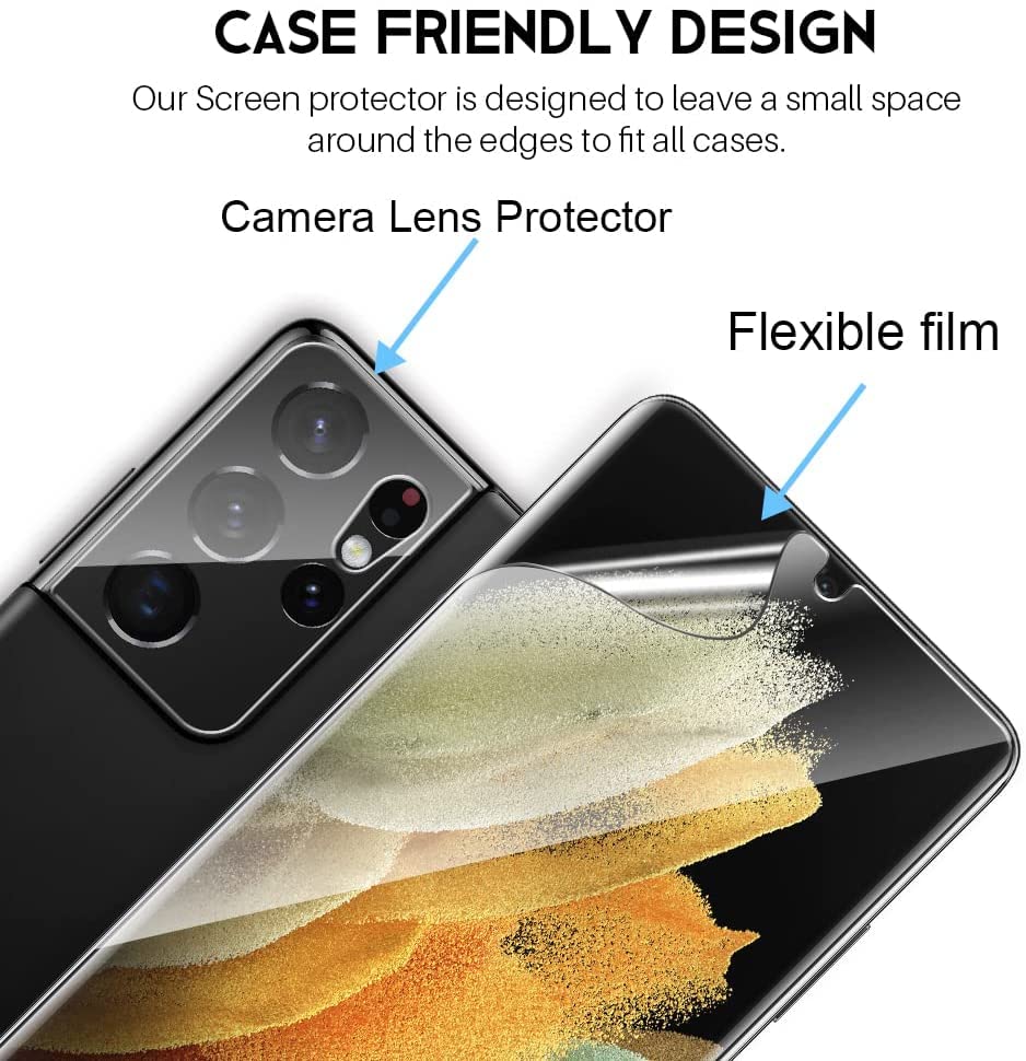 Image of STP FEEL (2 Pack Unbreakable Membrane Screen Protector Guard For Samsung Galaxy S21 (6.2 Inch) | Membrane Ultra Smooth Touch with Finger Print Support - HD /3 Months Warranty