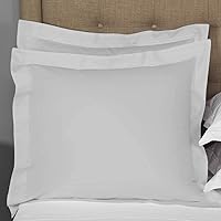 Vista 79 de Crown Collection Juego de 2 fundas de almohada blancas lisas tamaño Queen, hipoalergénicas de 600 hilos, 100% algodón egipcio, fundas de almohada