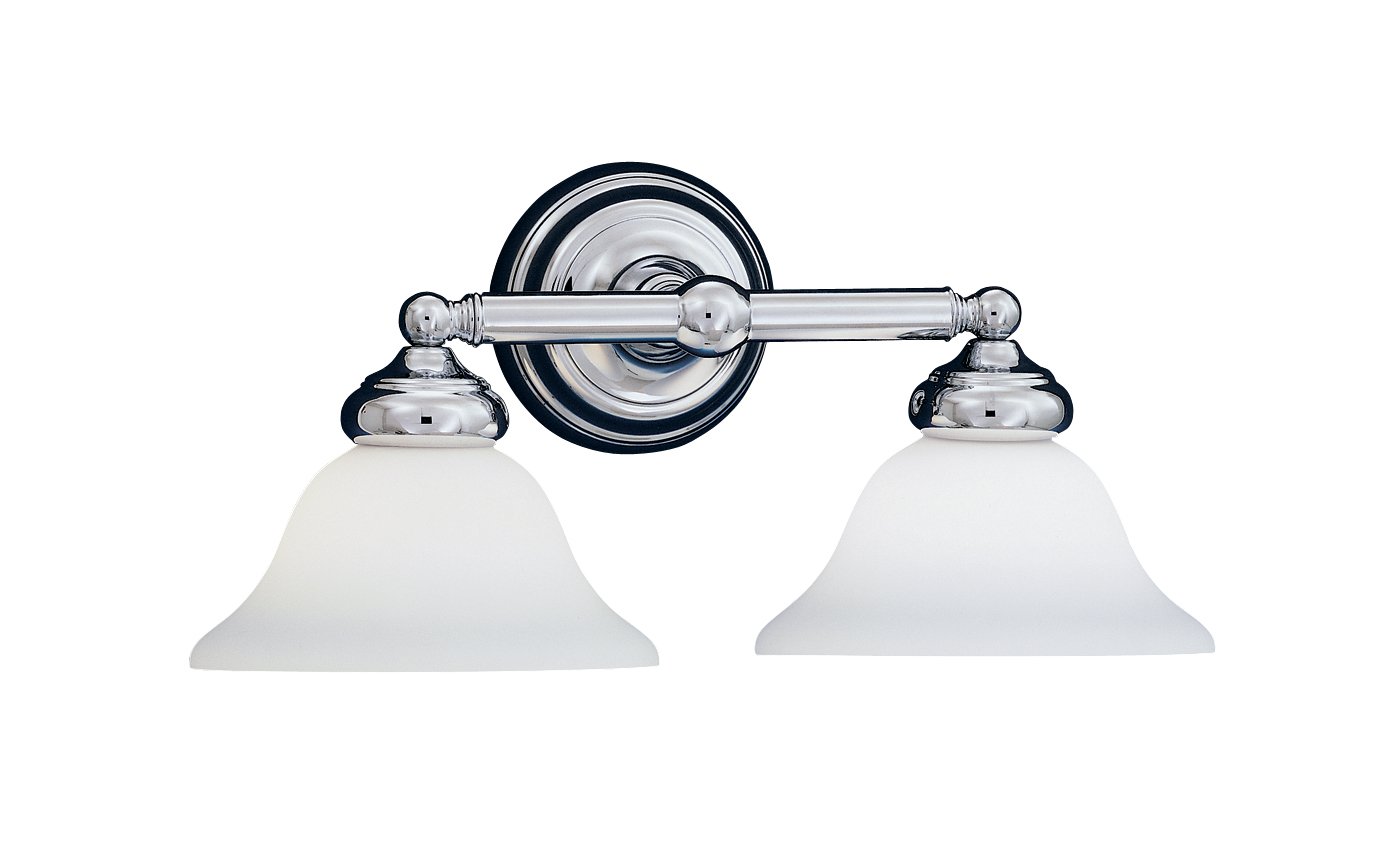 Designers Fountain 4967-CH Opal Essence 2 Bathroom Vanity Light Fixture, Chrome