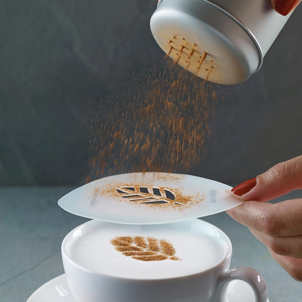 aerolatte Cappuccino Stencil Set, for Latte Coffee Art, Set of 6 Stencils …
