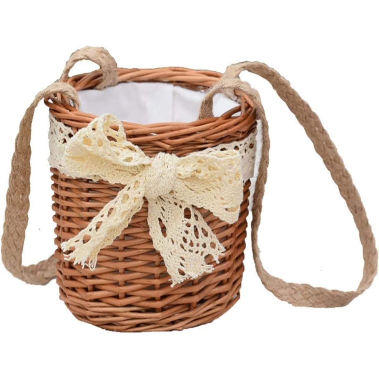 Camping Picnic Basket Harvest Picnic Basket Wicker Barrel Flower Wedding Outdoor Party