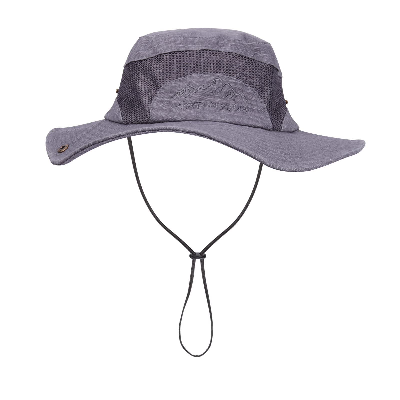 EKMTBJXY Sombrero para el Sol Hombre Sombrero de Pescador Sombrero Safari Verano Protección UV Transpirable Plegable ala Ancha Bucket Hat Pesca Hat