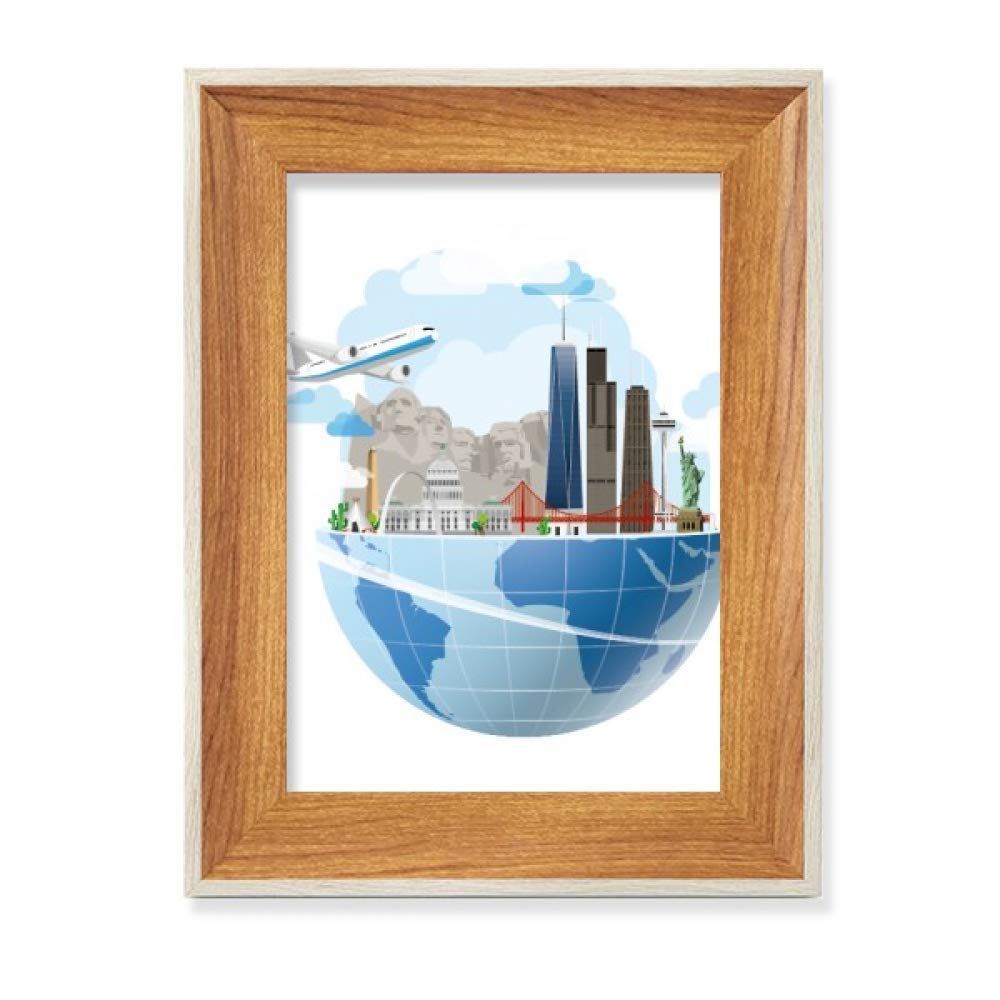 Tableau cadre photo en bois d'amérique peinture mont haut de gamme